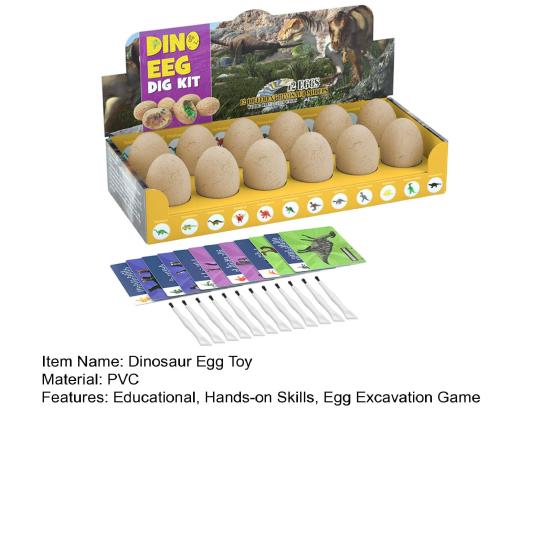 1 комплект с 12 игровыми наборами для раскопок яиц, яйца динозавров, инструменты, профильные карты, игрушки, яйца динозавров, окаменелости