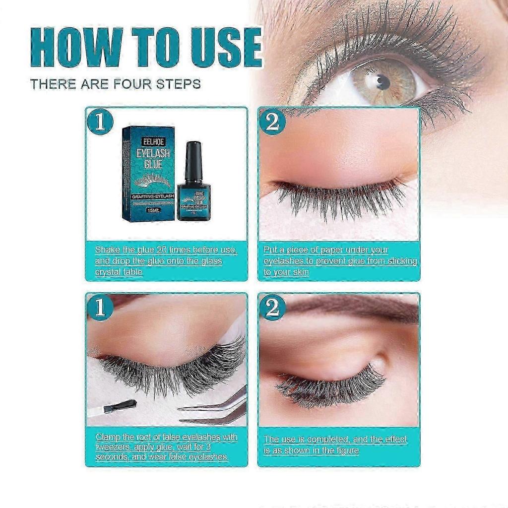 Eyelash Glue, False Eyelashes Naturally Curling Grafting Eyelash Glue