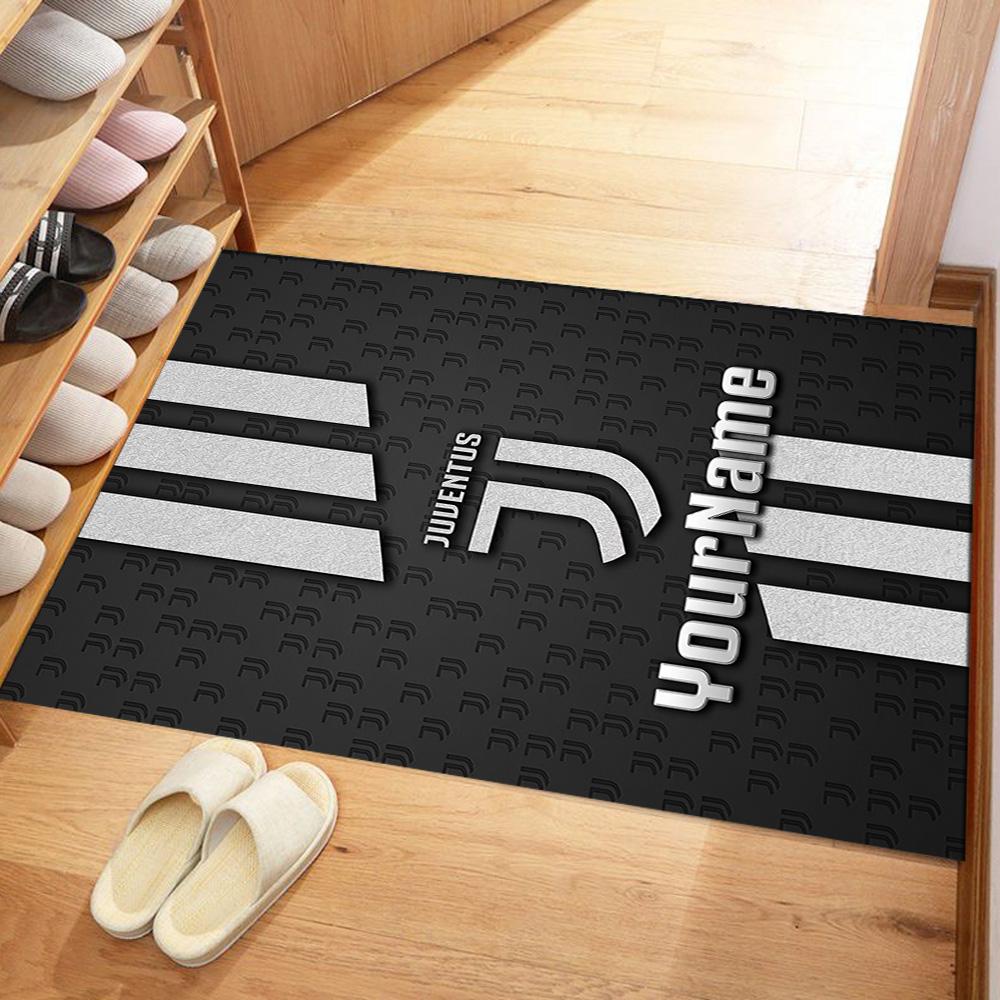 Juventus Customized Name Floor Rug Office Rug Design for Kitchen Balcony Entryway Living Rooms Anti-slip Rug Decorate Offices