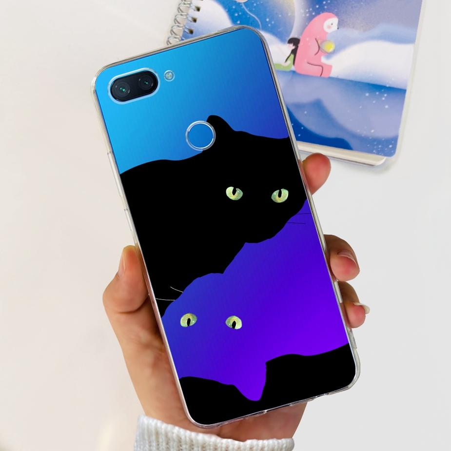 Чехол для Xiaomi Mi 8 Lite Милый Расписной Чехол Прозрачный Силиконовый Чехол для Телефона Для Xiaomi Mi 8 Lite 8Lite Задняя Крышка 6.26'' Fundas Coque