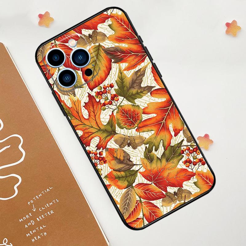 Красочный чехол с листьями для iPhone 17 Pro Max 14 13 12 11 15 16 Pro Max mini 16 Plus 16e 17 Air Funda