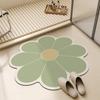 Маленький и свежий цветочный коврик для ванной комнаты, противоскользящий коврик для раковины, впитывающий воду коврик для пола на дверь туалета, диатомовый грязевой коврик