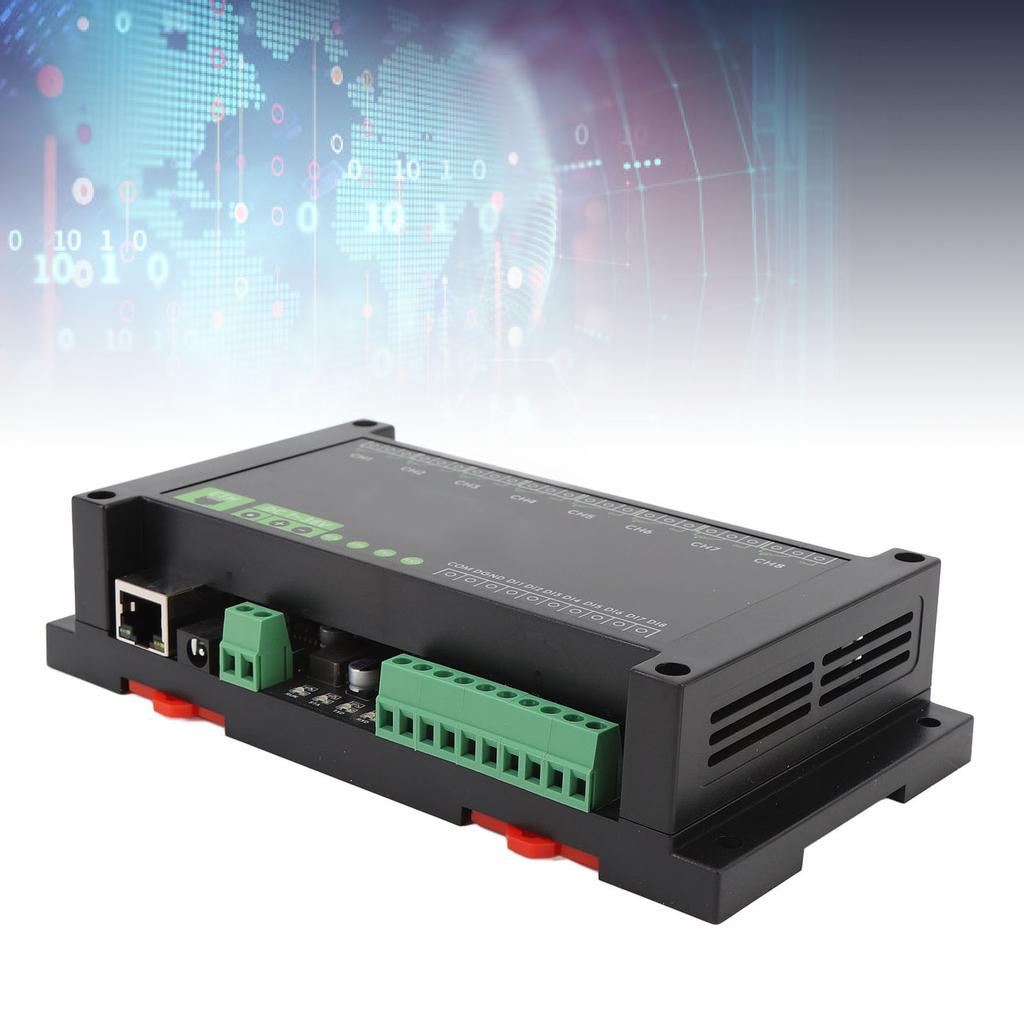 8CH Ethernet Relay Module, 5.5x2.1 Power Interface 7-36V Terminal Block RTU s Protocol Ethernet Communication with PoE