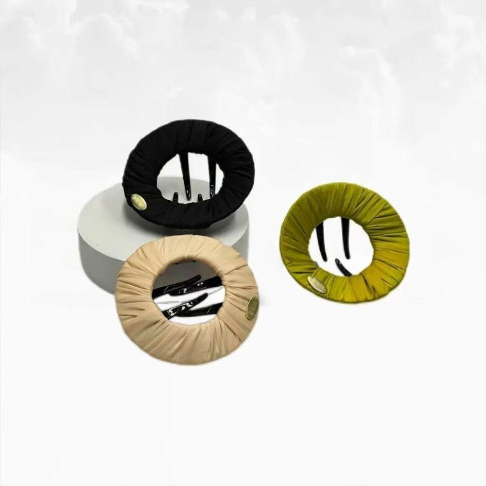 Round Shape Hairpins ABS Soft Clips Creative Gift Hair Clip for Lying Down and Driving