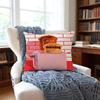 CreativeIdea Toast Cushion Cover Anti-Dust Mite Short Plush Pillowcase - Invisible Zipper Silky Soft Sofa Cushion Cover
