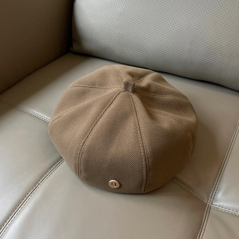 Берет женский весна и осень интернет знаменитость мода однотонный восьмиугольная шляпа круглое лицо маленькая ретро шляпа художника