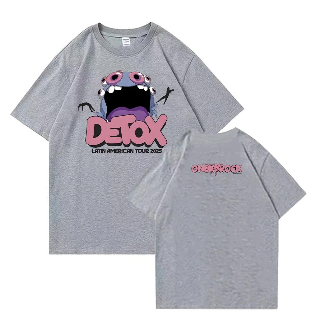 ONE OK ROCK Detox Europban Tour Summer Extralarge Hip Hop Harajuku YK22026 Summer Pure Cotton 100 Printed Loose Tshirt