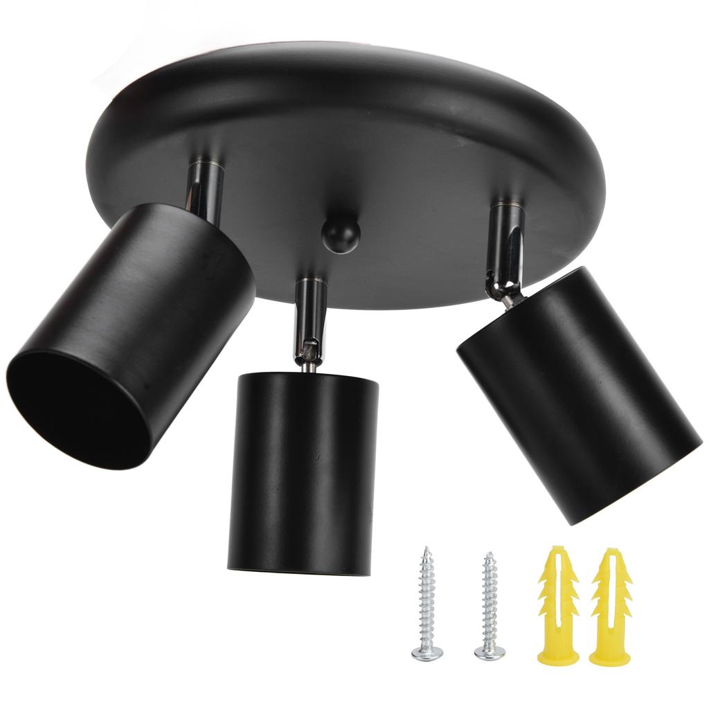 GU10 Ceiling Spotlight Holder 3 Head Rotating Lamp Base Fixture for Bedroom Dining Room Shopping