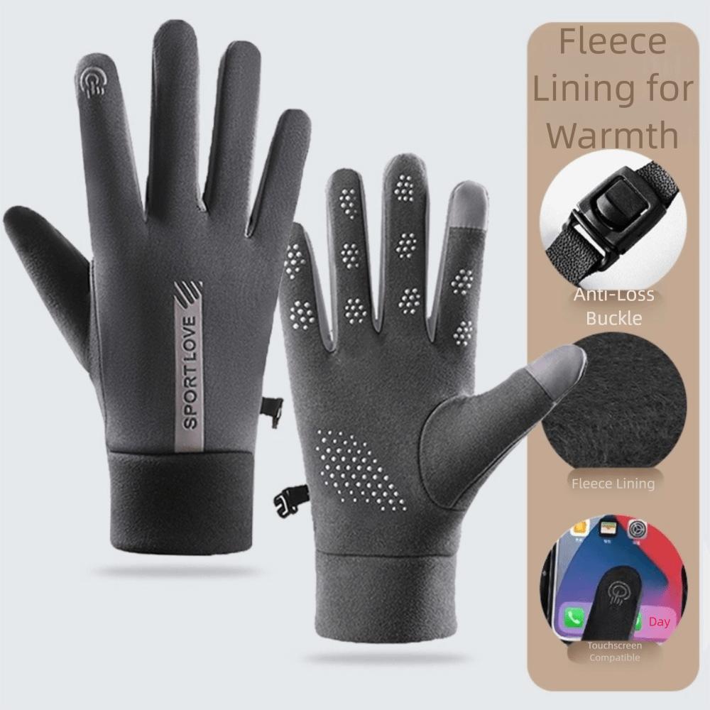 Thickened Winter Warm Gloves Windproof Cycling Mittens Unisex Touch Screen Gloves Outdoor
