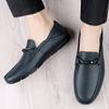 Fashion Mens Shoes Casual Loafers Men Genuine Leather Luxury Brand Mens Slip On Flats Fashion Breathable Driving Shoes High-end Quality