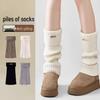 Knitted Women's Winter Leg Warmers - Heat-Generating, Scrunch Socks for Snow Boots, Autumn/Winter