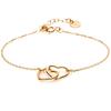 [N2836] - Gold Plated 'Love' Bracelet - 12x12 Mm