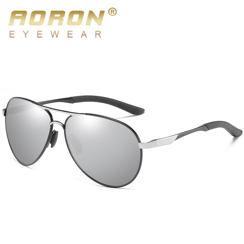 aoron Fashion Polarized Sunglasses Metal Frame Sun Glasses Driver Driving Glasses UV400 Anti-glare Eyewear for Men Women