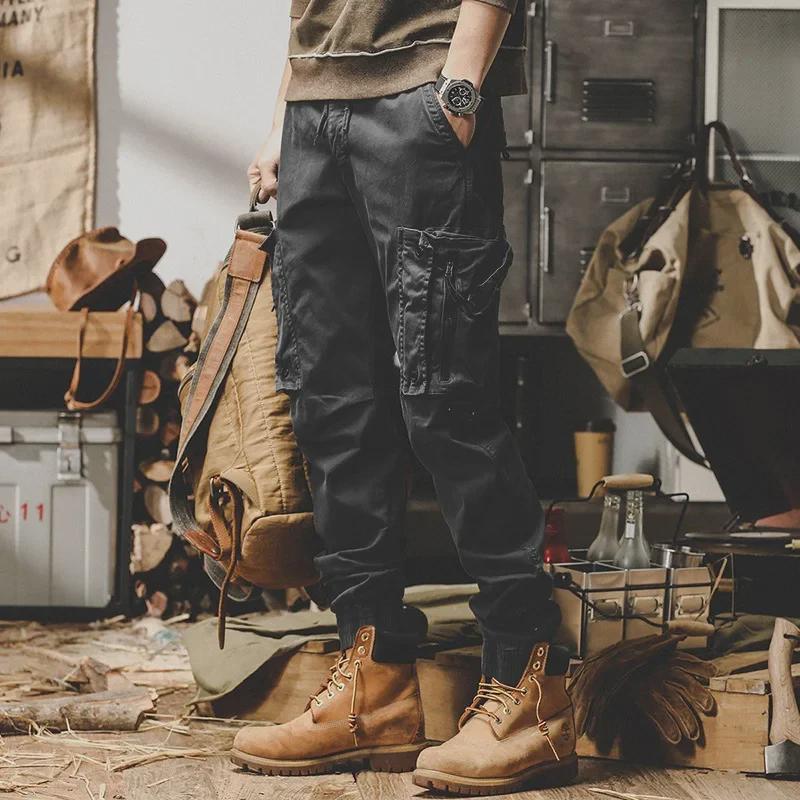 Men's American Style Tactical Overalls - Straight Fit, Autumn/Winter 2024, Outdoor Casual Pants for City Commuting and Mountain Activities.