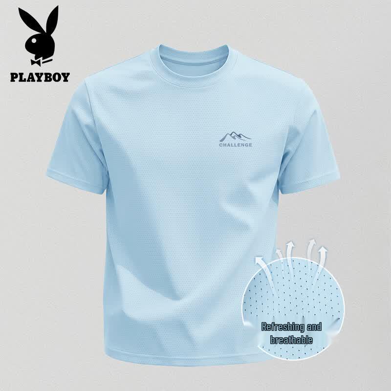 PLAYBOY Мужская быстросохнущая футболка из ледяного шелка