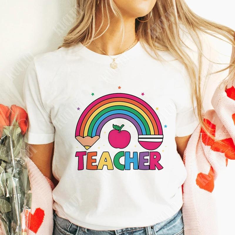 Графические топы Футболки для учителей Одежда Подарки учителям Рубашки для учителей Подарок Летняя мода Футболки Короткий рукав Школа
