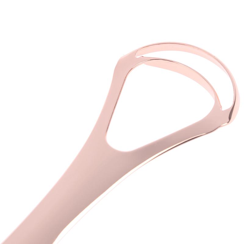 1Pc Double Layer Tongue Scraper Stainless Steel Tongue Cleaner Oral Cleaner Oral Brush