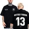 Рэпер NATOS WAOR 13 Футболки Модные Хип-Хоп Винтажная Футболка Мужская Женская Одежда Хлопок Летняя Оверсайз Футболка Уличная Одежда Топы