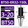 Держатель цанговый BT50-ER: Карбонитрированный и черненый с пружиной ER для ЧПУ