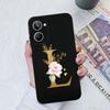 Case For OPPO Realme 2 5 6 7 8 Pro 9i Realme 9 10 Pro+ Luxury Liquid Silicone Soft TPU Couple Case Flower A-Z Letters For Realme Fundas Coques Bumper