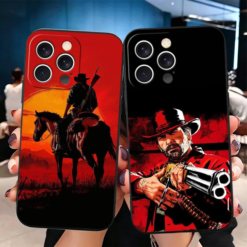 Мягкий чехол для телефона Red Dead R-Redemption для iPhone 16 16E 17 Air 15 Pro Max 14 Plus 13 Mini 11 12 7 Черная задняя крышка