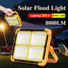 New Solar Camping Light USB Rechargeable Outdoor Tent Lights Super Bright Handheld Flashlight 20000mAh Lantern Emergency Lamp