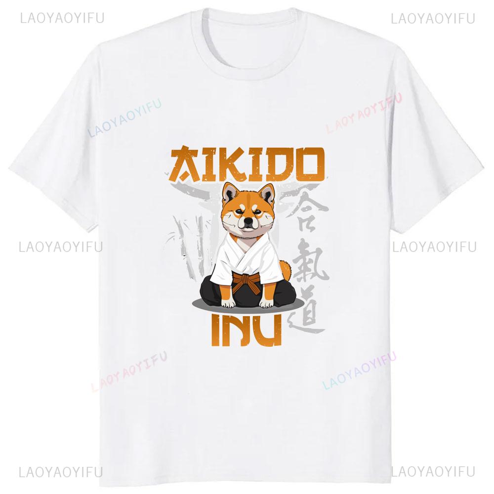 Hot Sale Japan Wushu Printed Fitness GYM T-shirt Aikido Take Exercise Casual Fashion Comfort TShirt Harajuku Style Loose Tee