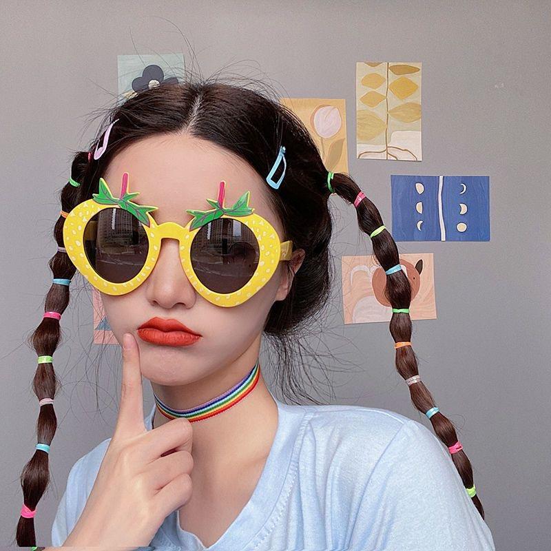 Милые клубничные солнцезащитные очки, новинка, очки в форме фруктов для пикников, фотоукрашений, очки для фестиваля мультфильмов, вечеринок
