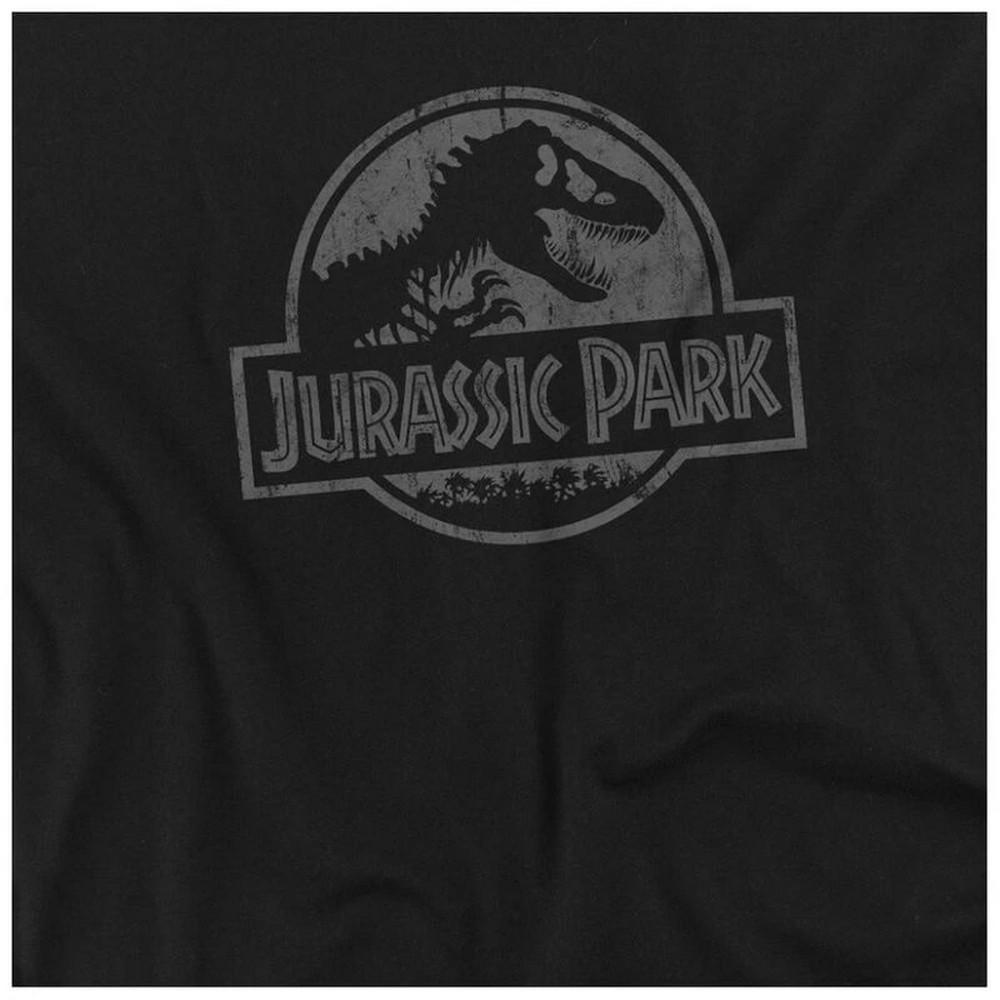 Jurassic Park Mens Monochrome Logo T-Shirt