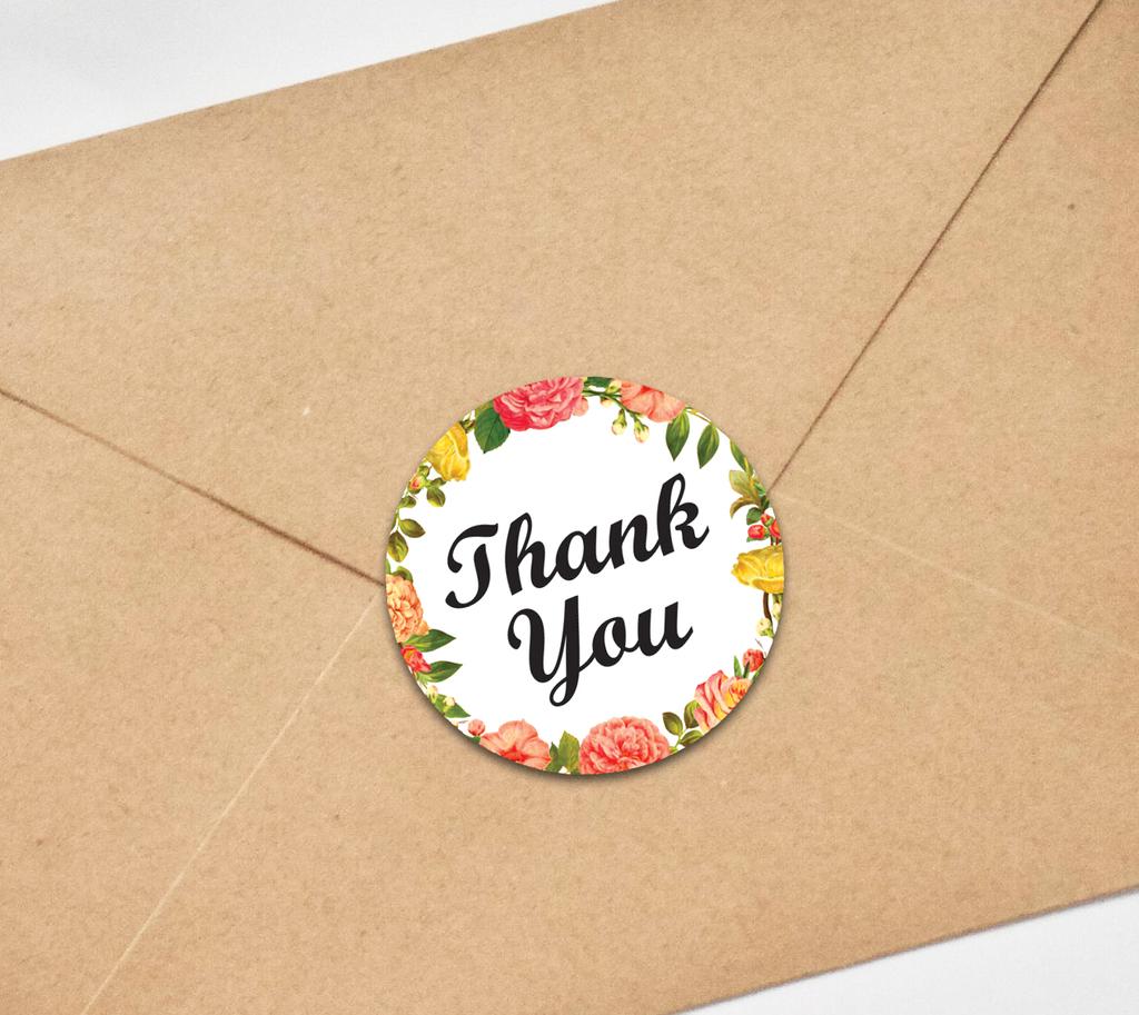 Дорогой сувенир, спасибо, фуксия, розовые наклейки, 1,6 дюйма, круглая цветочная рамка, мини-конверт, уплотнения-45