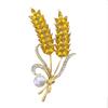 High-End Wheat Ear Brooch, High-End Women'S Exquisite Luxury Design Corsage, Niche Suit, Clothes, Pins And Accessories