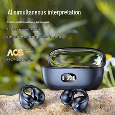 BH18 Низкое энергопотребление ИИ Двойной зажим для уха Bluetooth 5.3 Наушники с цифровым дисплеем