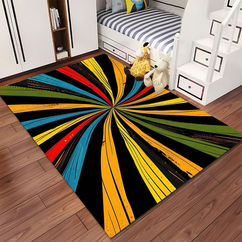 Colorful Abstract Spiral Pattern suitable as a non-slip mat for the living room or bedroom sofa