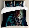 Комплект пододеяльника с зомби для мальчиков, мужчин, размера кинг, легкий, с пуховым одеялом в стиле хоррор, 2 наволочки, 1 пододеяльник, без одеяла