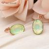 Fashion Rose Gold Color Egg Shape Crystal Drop Earrings For Women Wedding Elegant Jewelry Trendy Eardrop