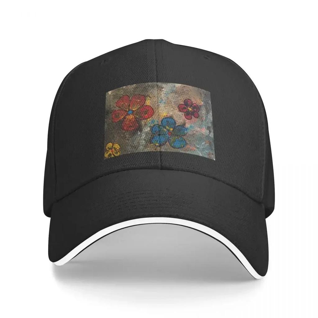 four flowers Baseball Cap Big Size Hat hard hat Unisex Womens