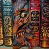Ужасная книжная полка Статуя Декоративные подставки для книг Монстры Маски человеческих лиц и подглядывающие монстры Страшное украшение интерьера на Хэллоуин