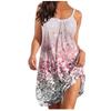 Women's Casual Loose Easter Print Suspender Beach Sundress Loose Sleeveless Dress