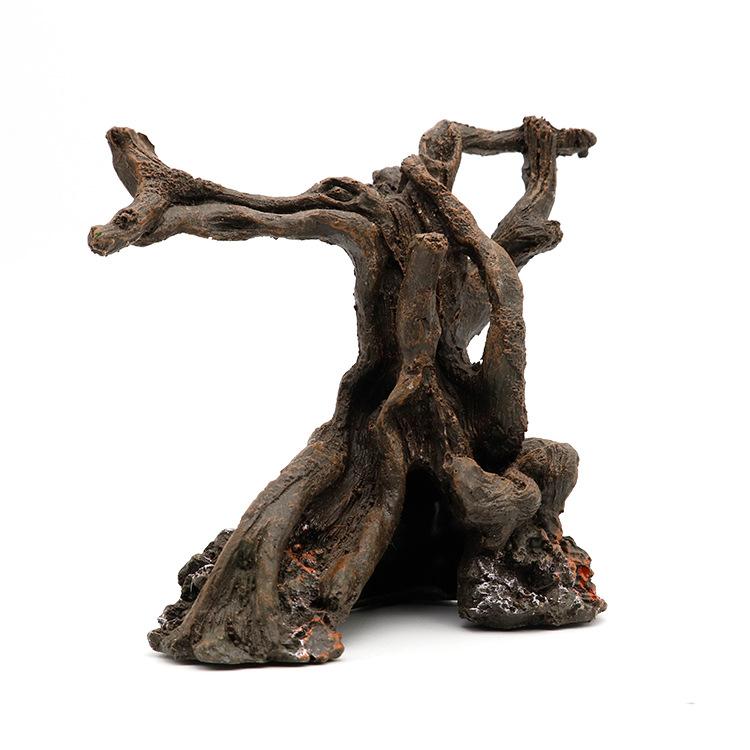 Aquarium Resin Woods Ornaments Fish Tank Decoration Accessories Sink Wood Tree Fishbowl Jellyfish Carp Reptile Animals