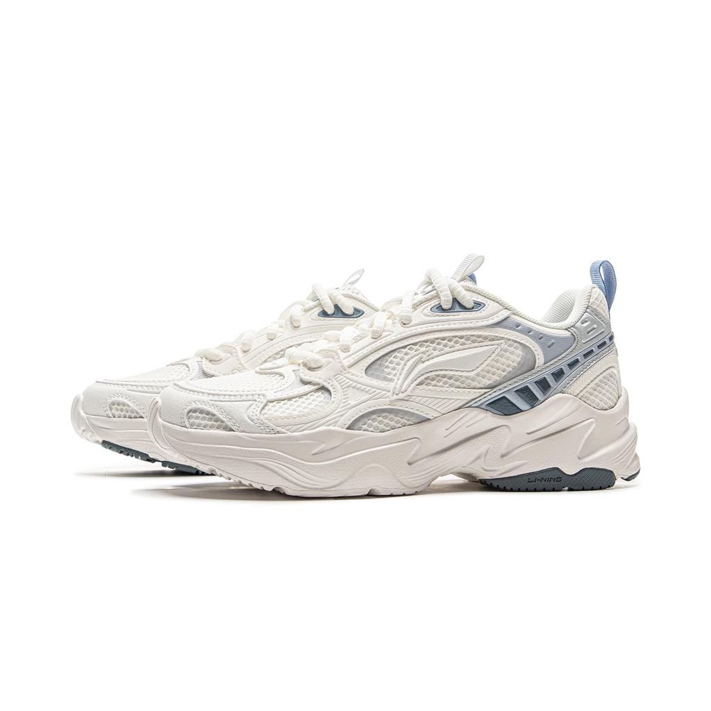 Li Ning Meteor 2K Классические модные универсальные ретро удобные нескользящие износостойкие дышащие низкие папины туфли женские кроссовки белые синие AGCV114-3