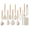 [Perfect for a Celebratory Gift] 11-Piece Kitchen Tool Set with a Tool Stand for Easy Storage, Made of Durable Silicone, Including a Whisk