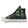 Кроссовки унисекс Chuck 70 High Peace & Unity, разноцветные, черные, с блеском мака 172259C