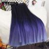 Starry Sky Gradient Color Skirt High Waist Sequined Mid-length Mesh Gauze Large Swing Skirt Women's A-line Skirt Dream Skirt