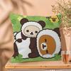 Милая мультяшная аниме наволочка для подушки Rilakkuma, чехол для подушки, декоративная наволочка для дивана в гостиной, домашний декор, на заказ