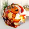 1pc Christmas Charmander Pokémon Automatic Umbrella with Folding feature - Compact Travel Umbrella, Perfect Gift for Birthday, Christmas, 017