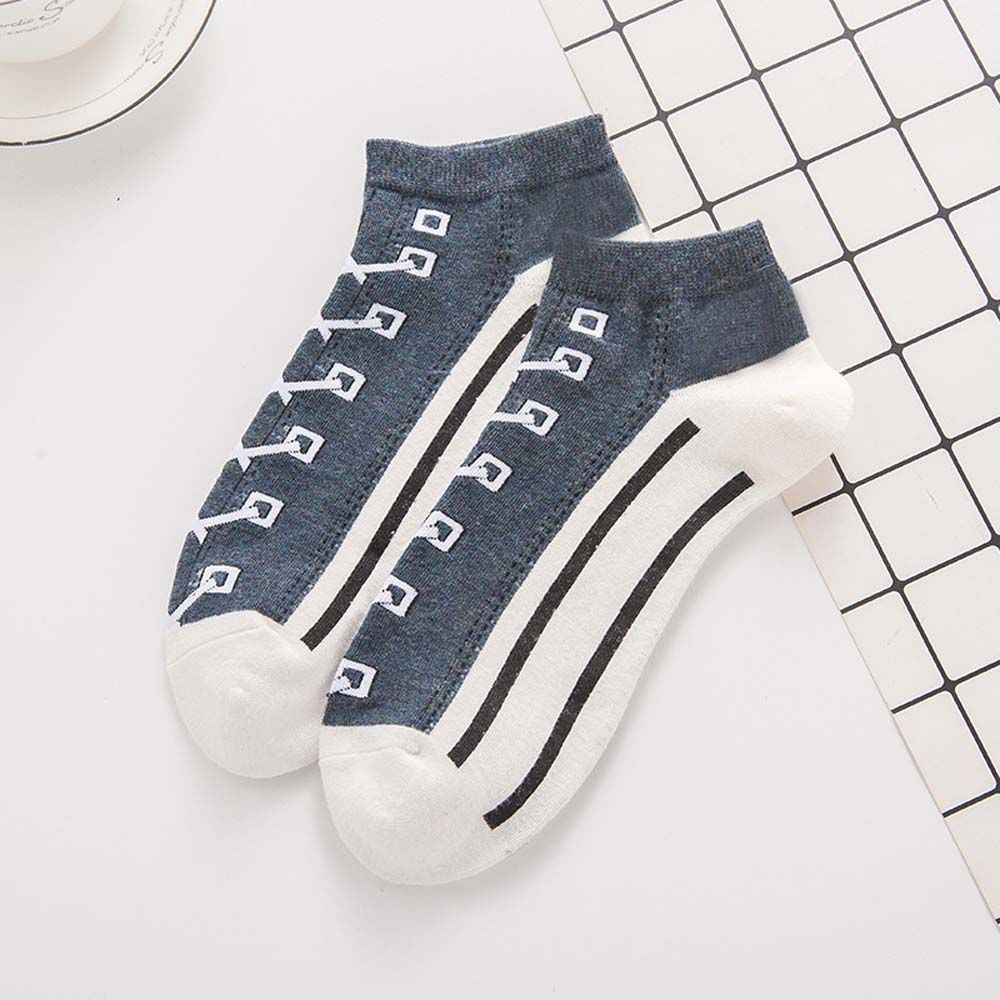 Shoes Pattern Comfortable Casual Cotton Low-top Socks Boat Socks Women Hosiery Men's Short Socks