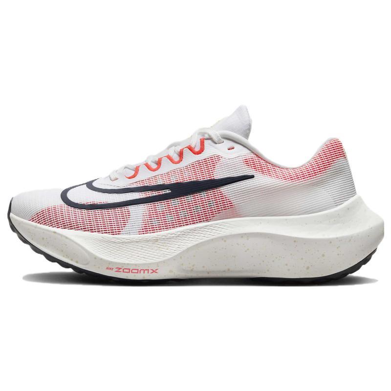 Nike Кроссовки Zoom Fly 5 Белые Ярко-малиновые повседневные DM8968-100