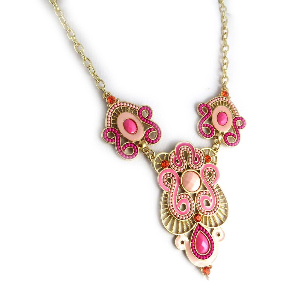 Les Trésors De Lily [L1874] - Designer Necklace 'Altai' Rose Gold