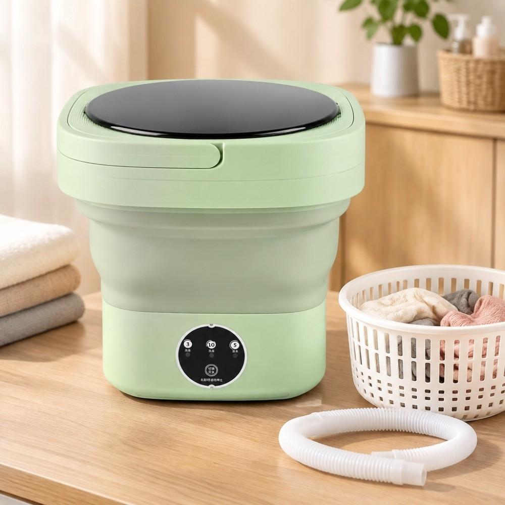 Plastic Foldable Washing Machine 10L Capacity Small Laundry Machine For Underwear