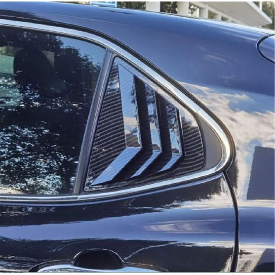 For Toyota Camry Sedan 2018- Car Rear Louver Window Side Shutter Cover Trim Sticker Vent Scoop ABS Carbon Fiber Accessories